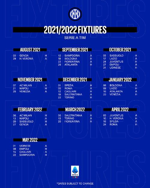 意甲2021赛季时间的相关图片